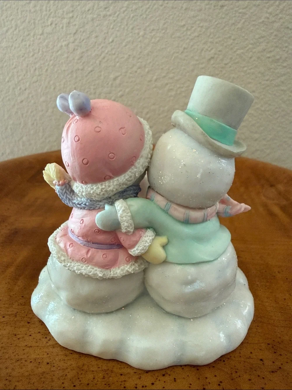 Precious Moments Pastel Snow Couple Figurine - Pink, Mint, Cream Y2K